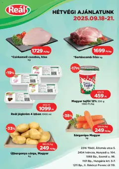 Reál - Bevásárló hétvége - Pest megye megtekintése, amely érvényes 2025.09.18.-től