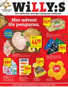 Förhandsgranska reklamblad Aktuella reklamblad Willys från butik Willys gäller från 24/11/2025