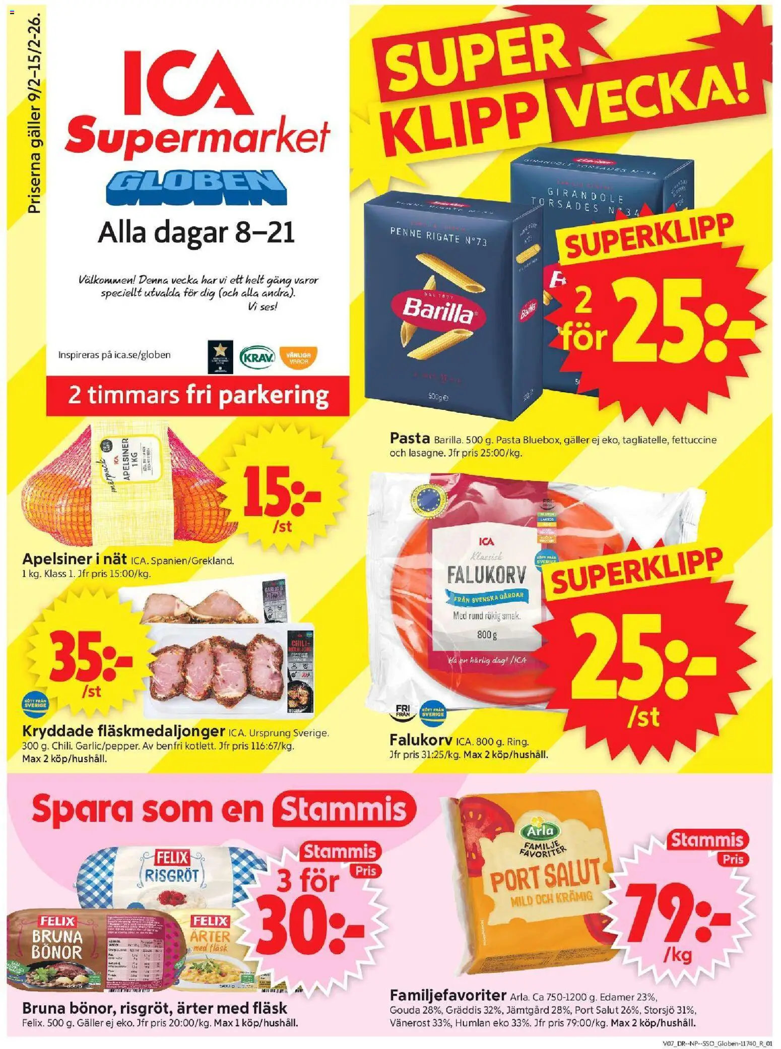 Förhandsgranska reklamblad Stockholm Globen från butik ICA Supermarket gäller från 09/02/2026