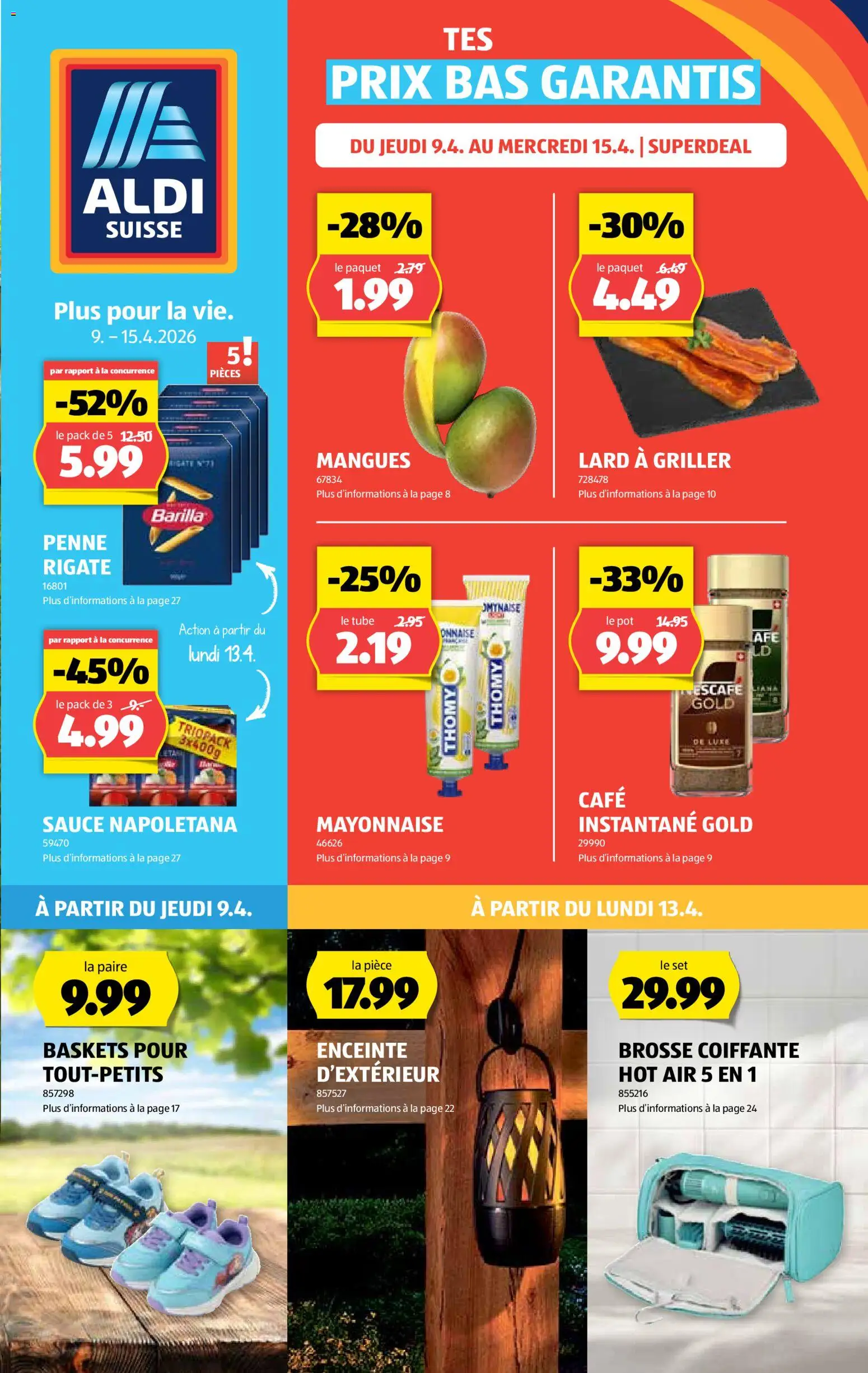 Vorschau des Merkblatts Aldi aktionen FR vom Shop Aldi gültig von 09.04.2026 bis 15.04.2026