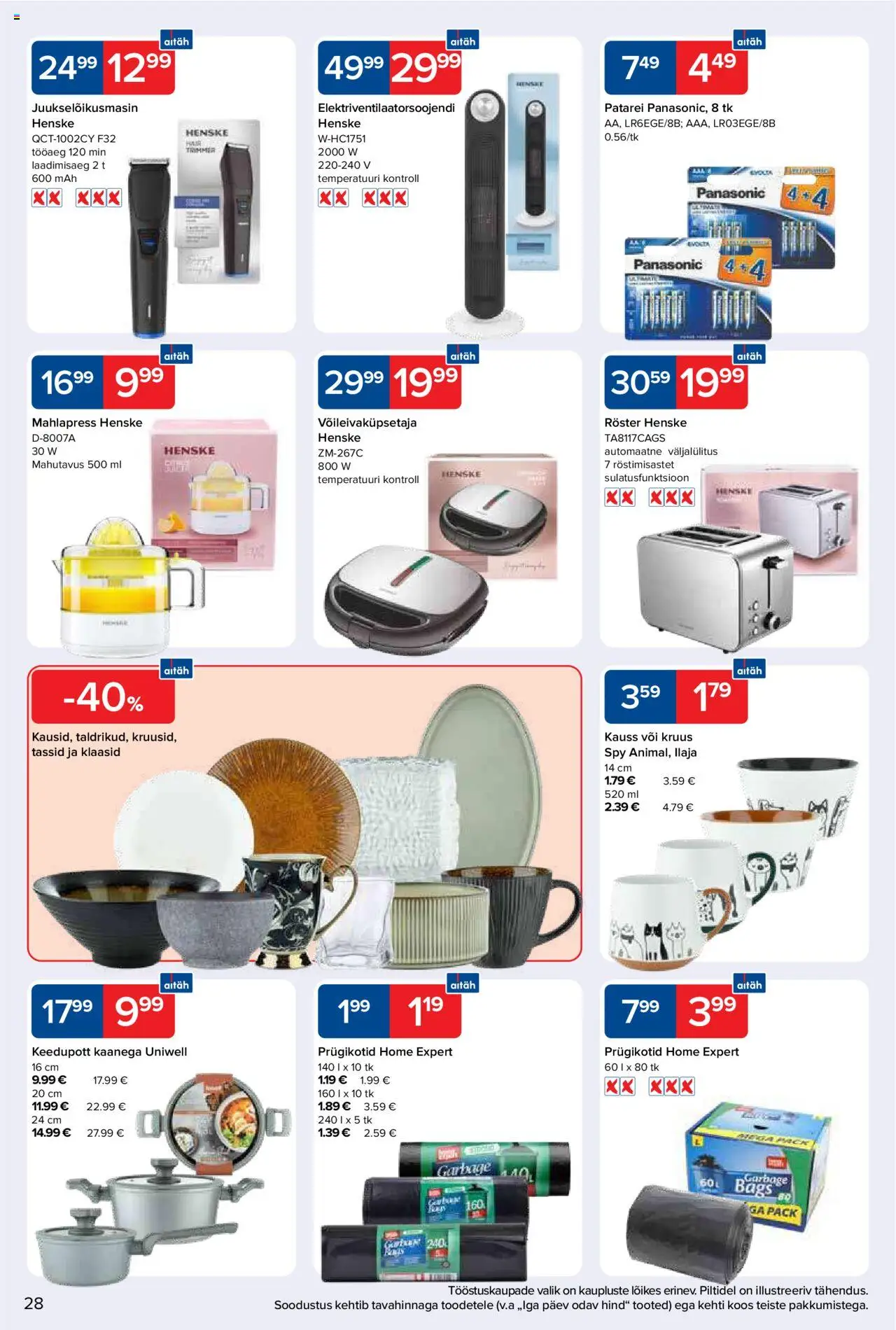 Maxima kliendilehe eelvaade alates 2025.10.21