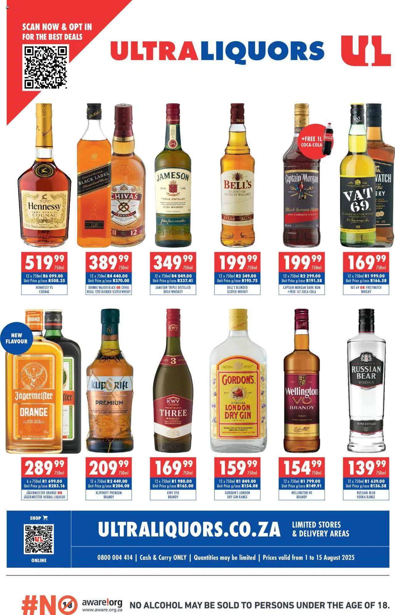 Ultra Liquors Specials from 01/08 - 15/08/2025 > Promotions
