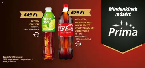 CBA Príma - Aktuális óriásplakátok megtekintése, amely érvényes 2025.08.05.-től