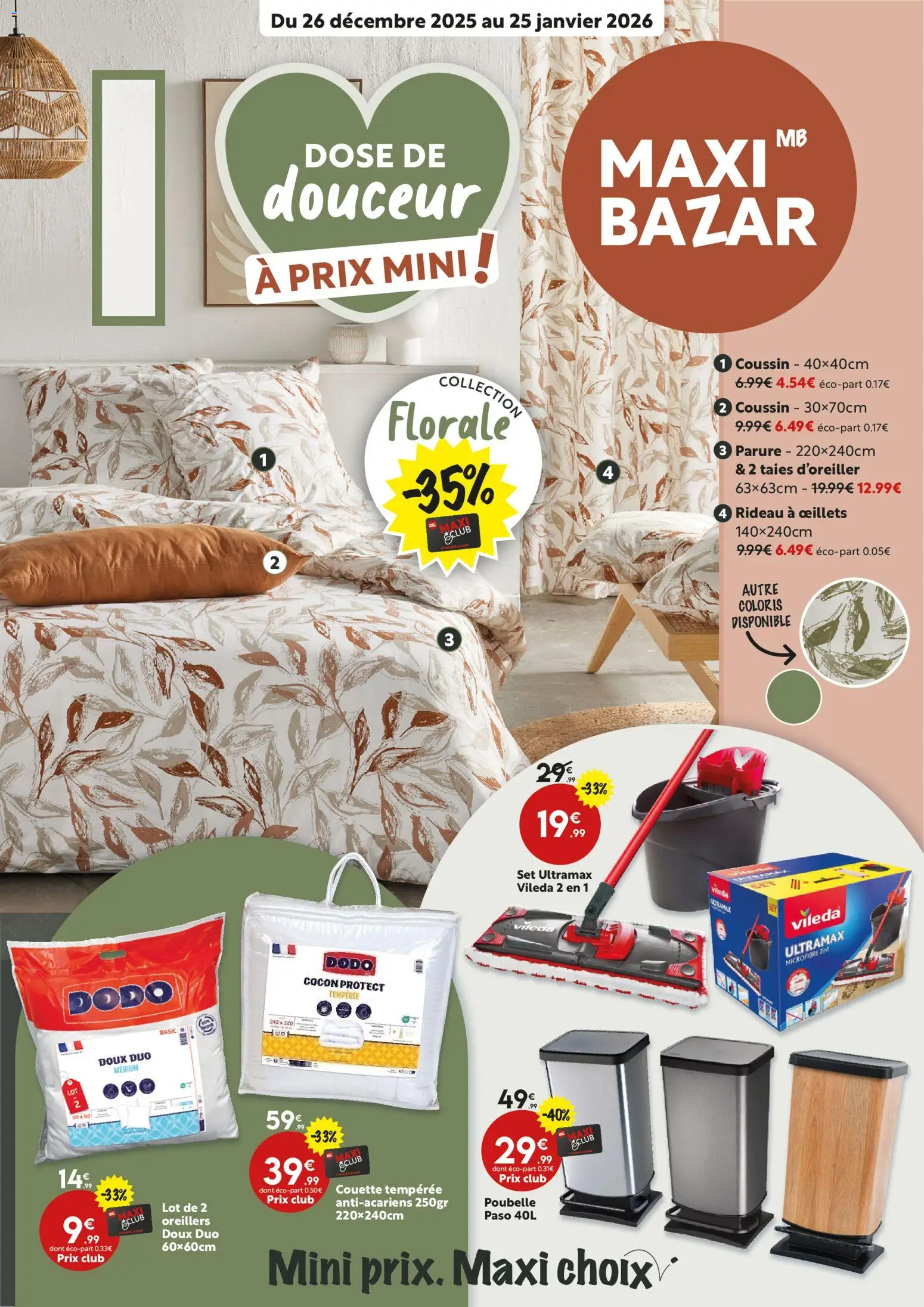 Prévisualisation de Catalogue du magasin Maxi Bazar formulaire valide 26/12/2025