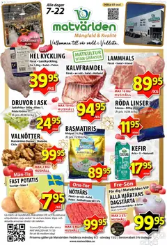 Förhandsgranska reklamblad Aktuella reklamblad Matvärlden från butik Matvärlden gäller från 09/02/2026