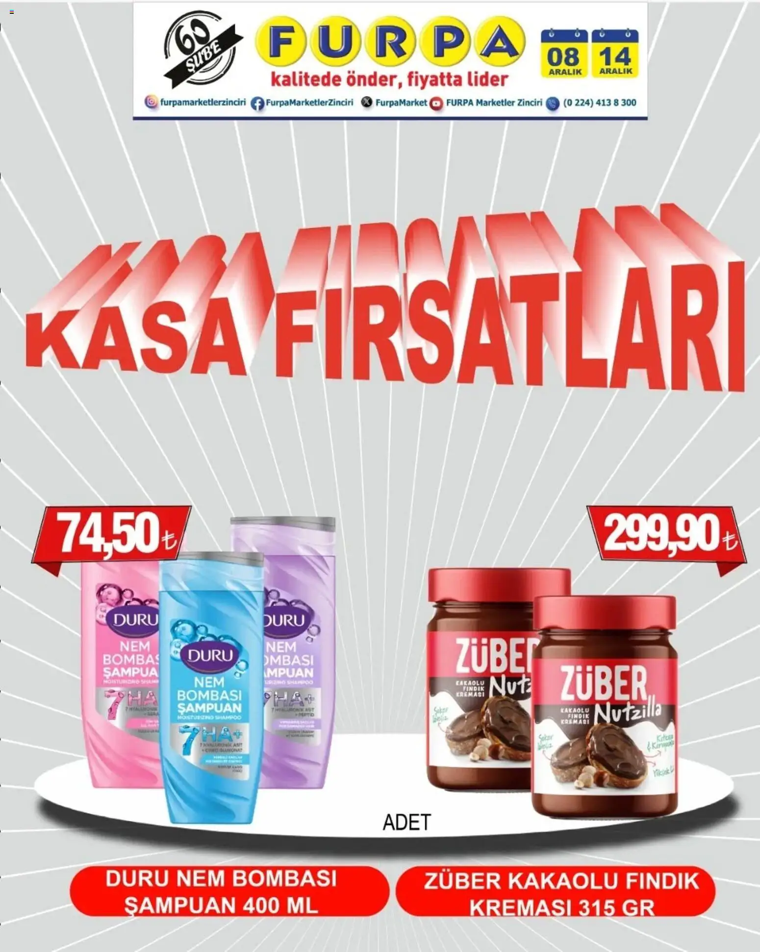 Furpa Kasa Fırsatları 08.12.2025 - Broşürünün önizlemesi