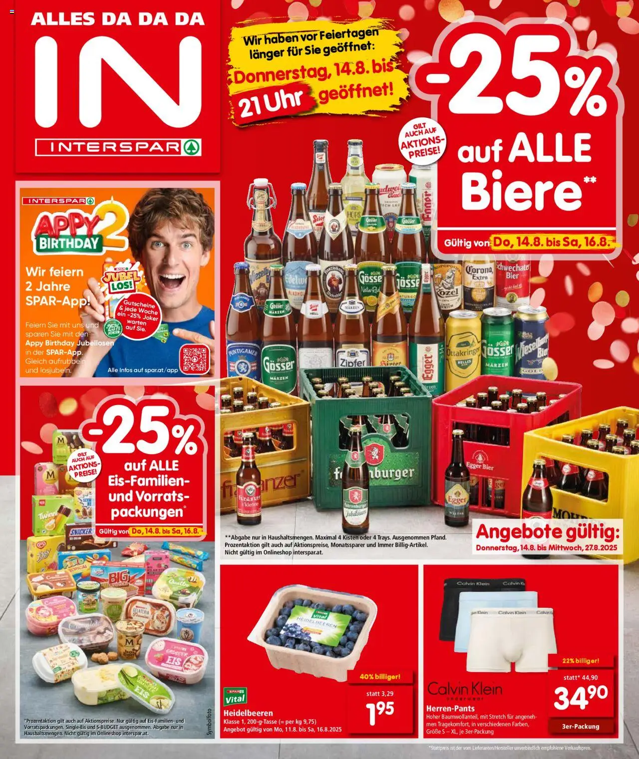  INTERSPAR Flugblatt 14.08.2025 - Angebote "Vorarlberg" - Seite 1