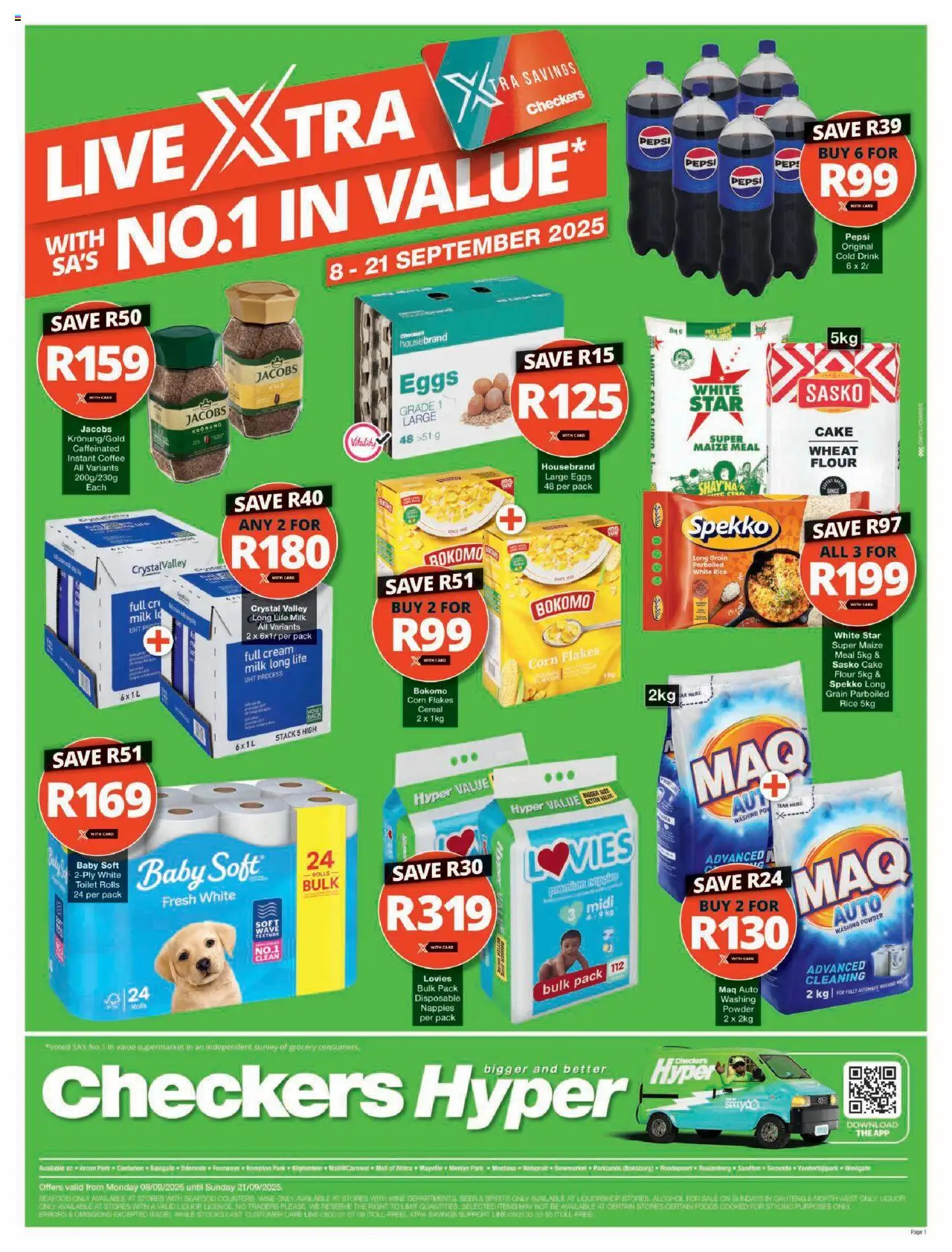 Checkers Gauteng - Hyper September Mid-Month Promotion 08/09 - 21/09/2025 >> Catalogue