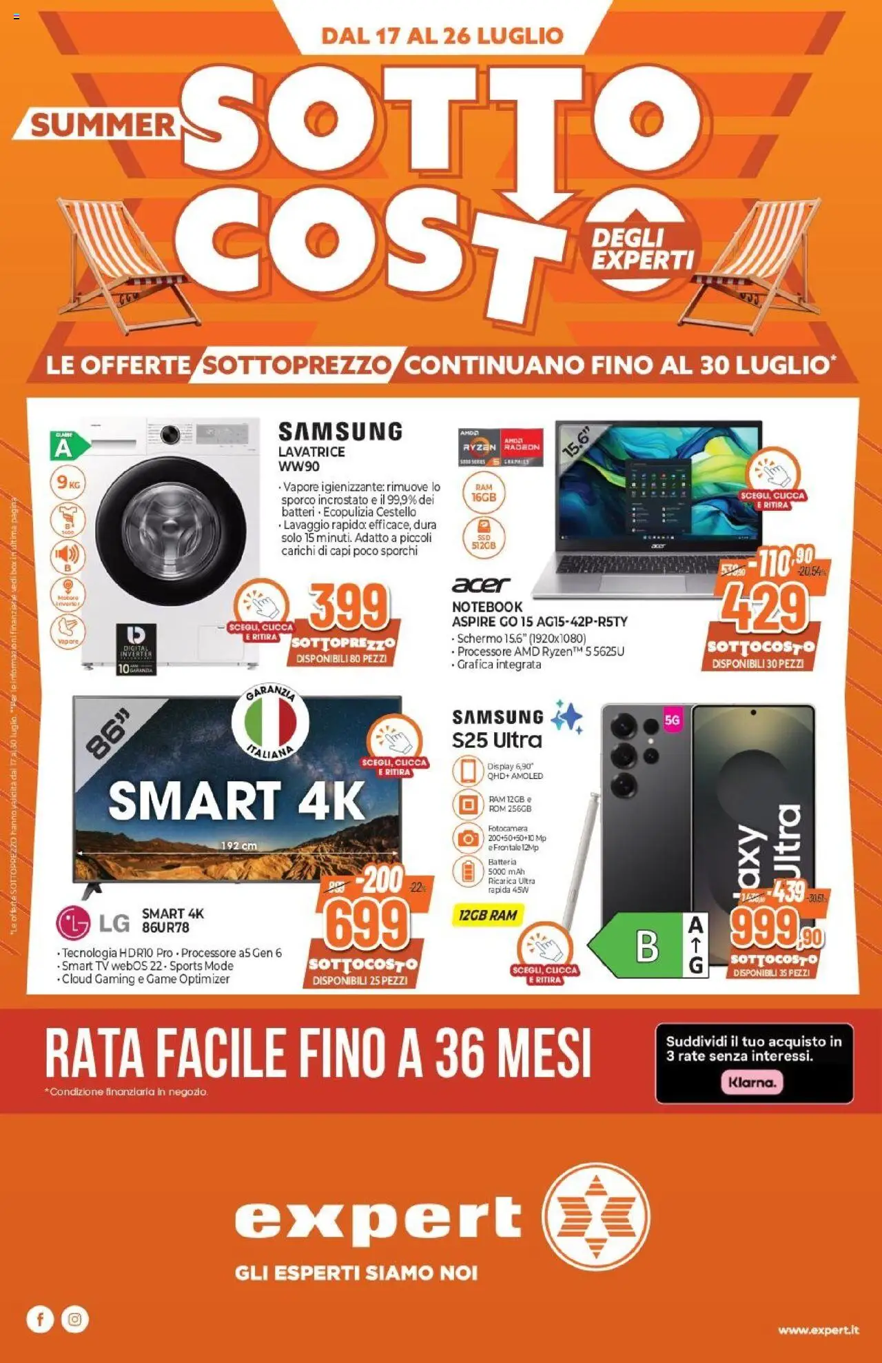 Volantino Expert valido da 17/07/2025 numero di pagina 1