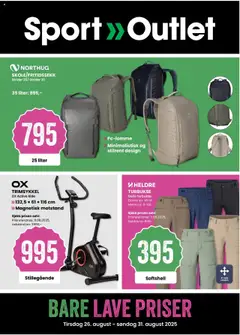 Forhåndsvis Bare lave priser fra butikk Sport Outlet gyldig fra 26/08/2025