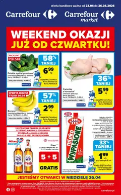 Pogląd gazetki "Carrefour gazetka - Weekend okazji" ze sklepu Carrefour ważnej od 23.04.2026