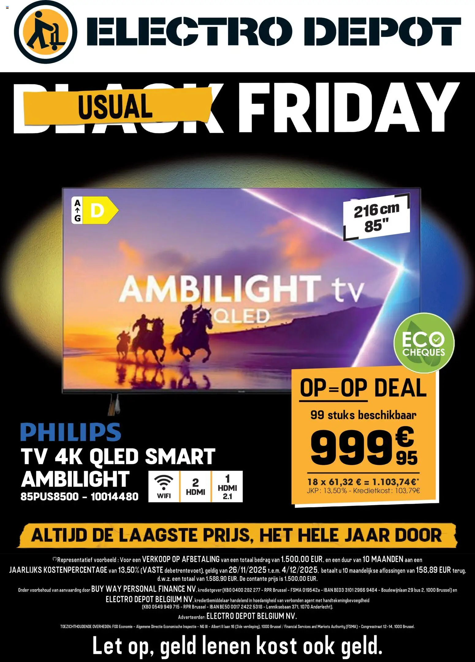 Voorbeeld van Black Friday van winkel Electro Depot geldig vanaf 26/11/2025