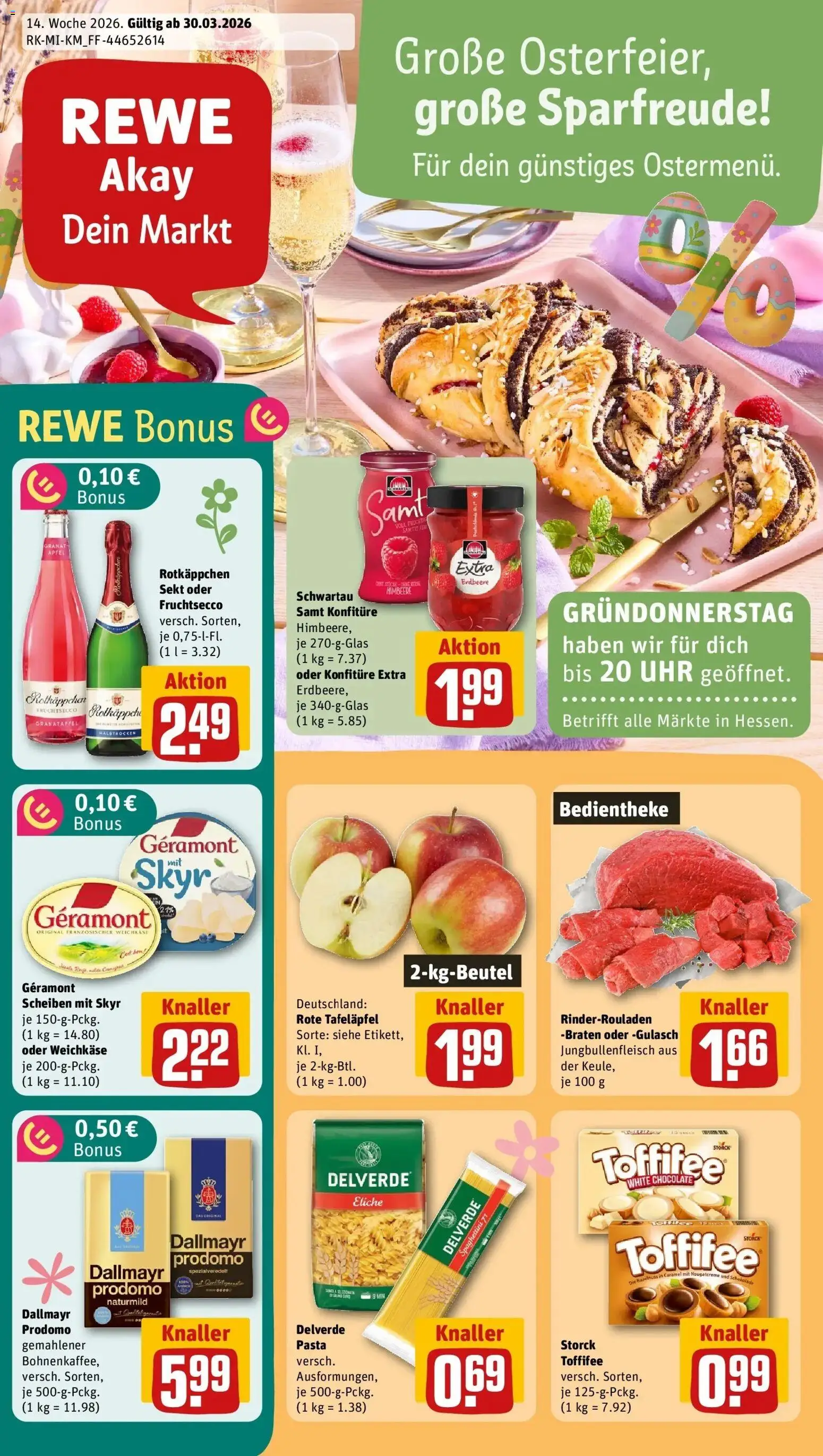 Vorschau von dem Prospekt des Geschäftes Rewe, gültig ab dem 30.03.2026