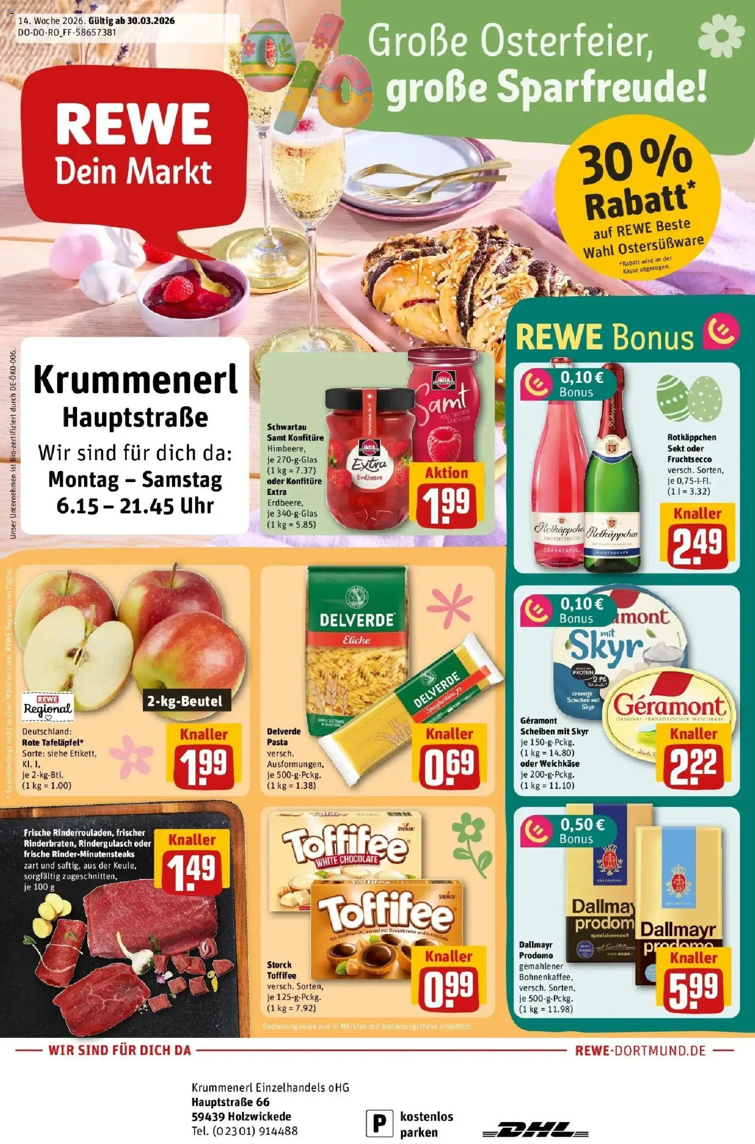 Vorschau von dem Prospekt des Geschäftes Rewe, gültig ab dem 30.03.2026