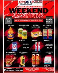 Preview of Saverite flyer valid from 07/11/2025