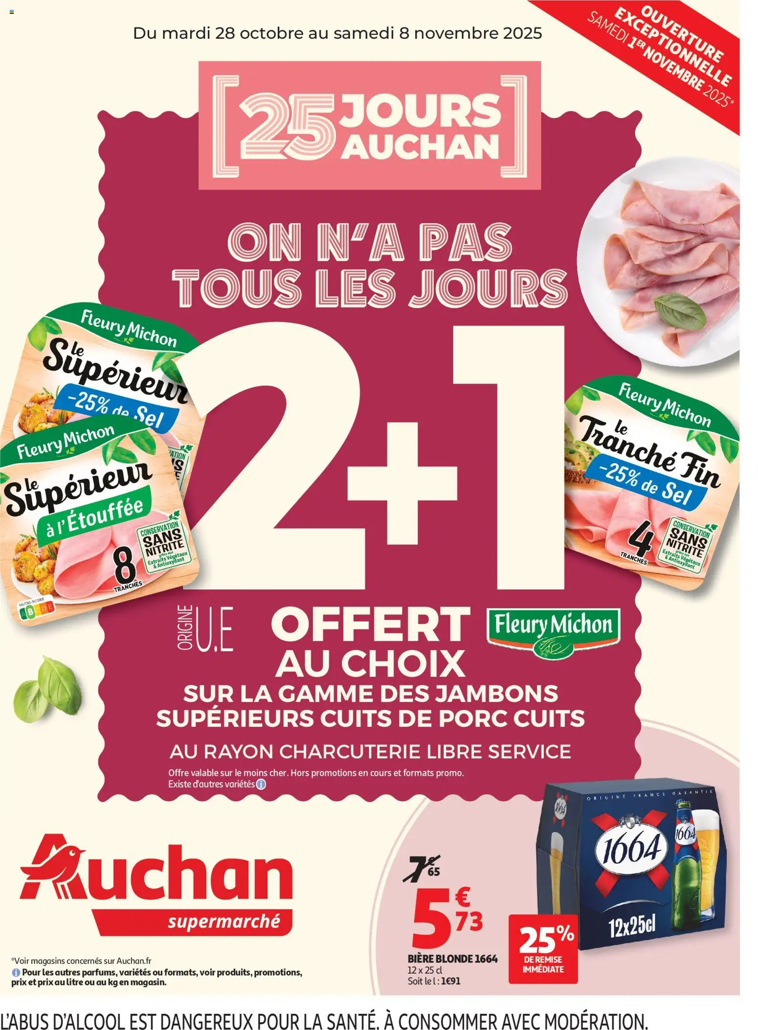 C'est parti pour les 25 JOURS AUCHAN dans votre super de la boutique Auchan valable du 28/10/2025 - Page numéro 1