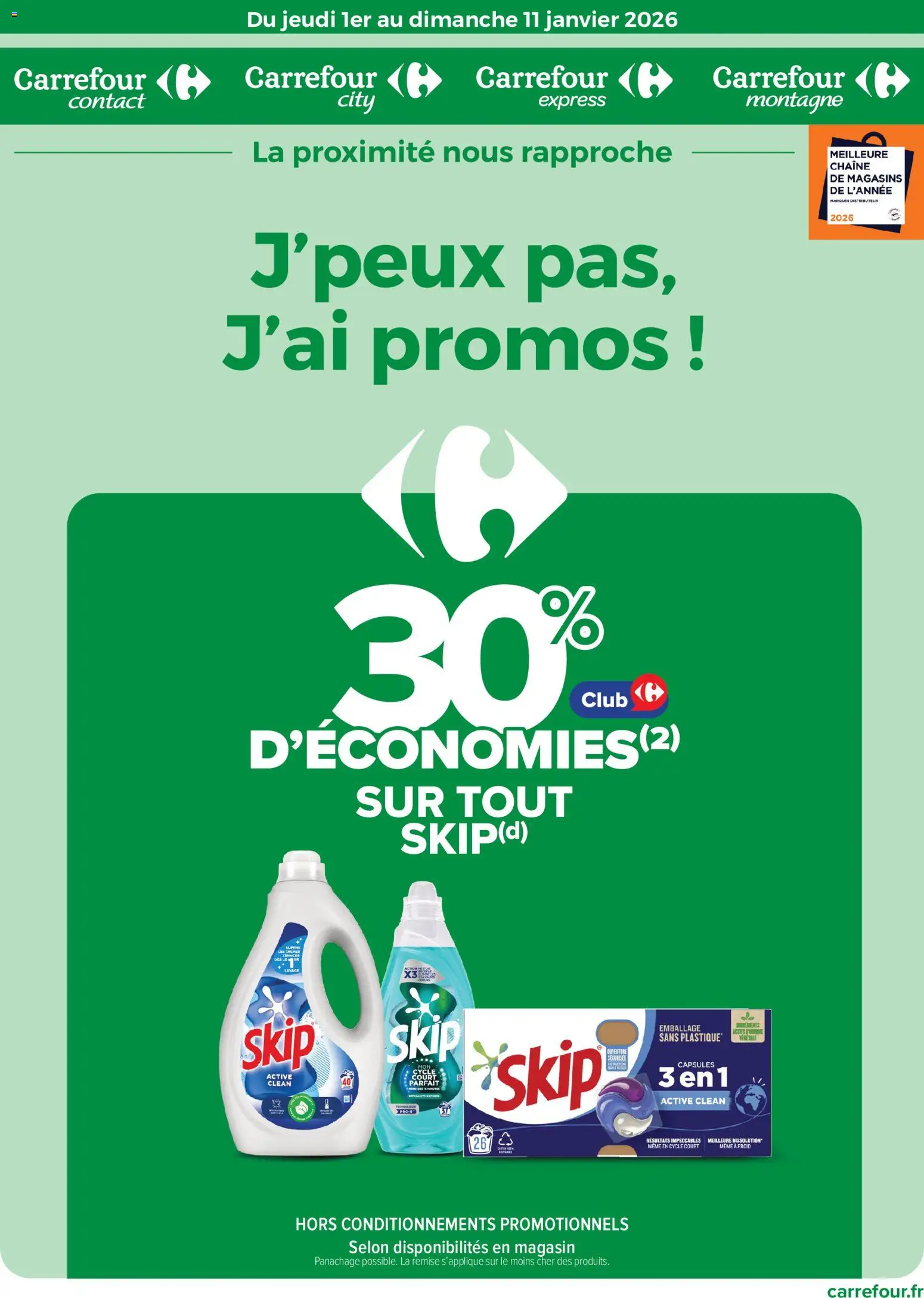 Prévisualisation de J'peux pas j'ai promos du magasin Carrefour City formulaire valide 01/01/2026