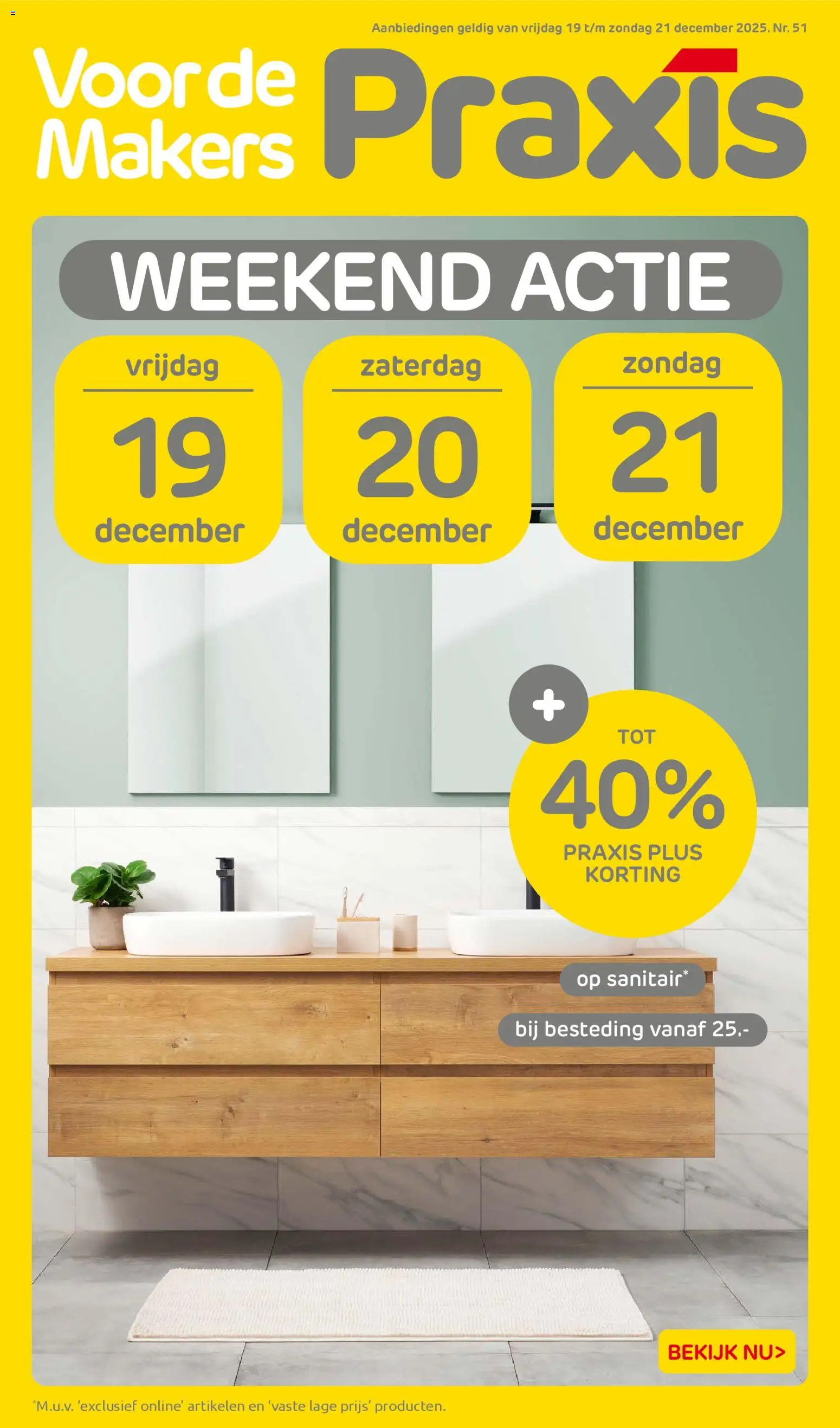 Voorbeeld van Weekend actie van winkel Praxis geldig vanaf 19-12-2025
