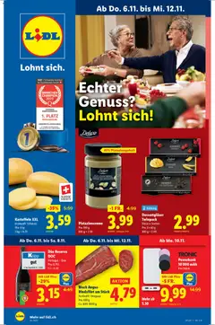 Vorschau des Merkblatts Aktionen vom Shop Lidl gültig von 06.11.2025 bis 12.11.2025