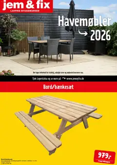 Eksempel på tilbudsavis Jem & fix - Havemøbelkatalog 2026 fra butik Jem & fix gyldig fra 13/03/2026