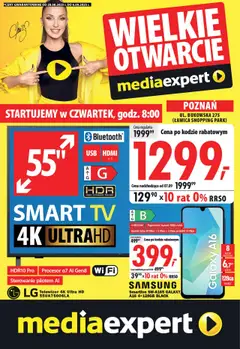 Pogląd gazetki "Wielkie otwarcie - Poznań, Bukowska 275 (Ławica Shopping Park)" ze sklepu Mediaexpert ważnej od 28.08.2025