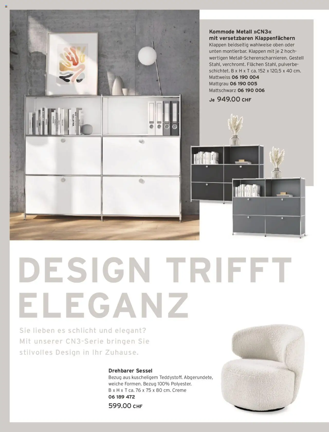 Tchibo Aktionen ab 01.06.2025 - Seitennummer 136 - Kommode, Sessel, Creme