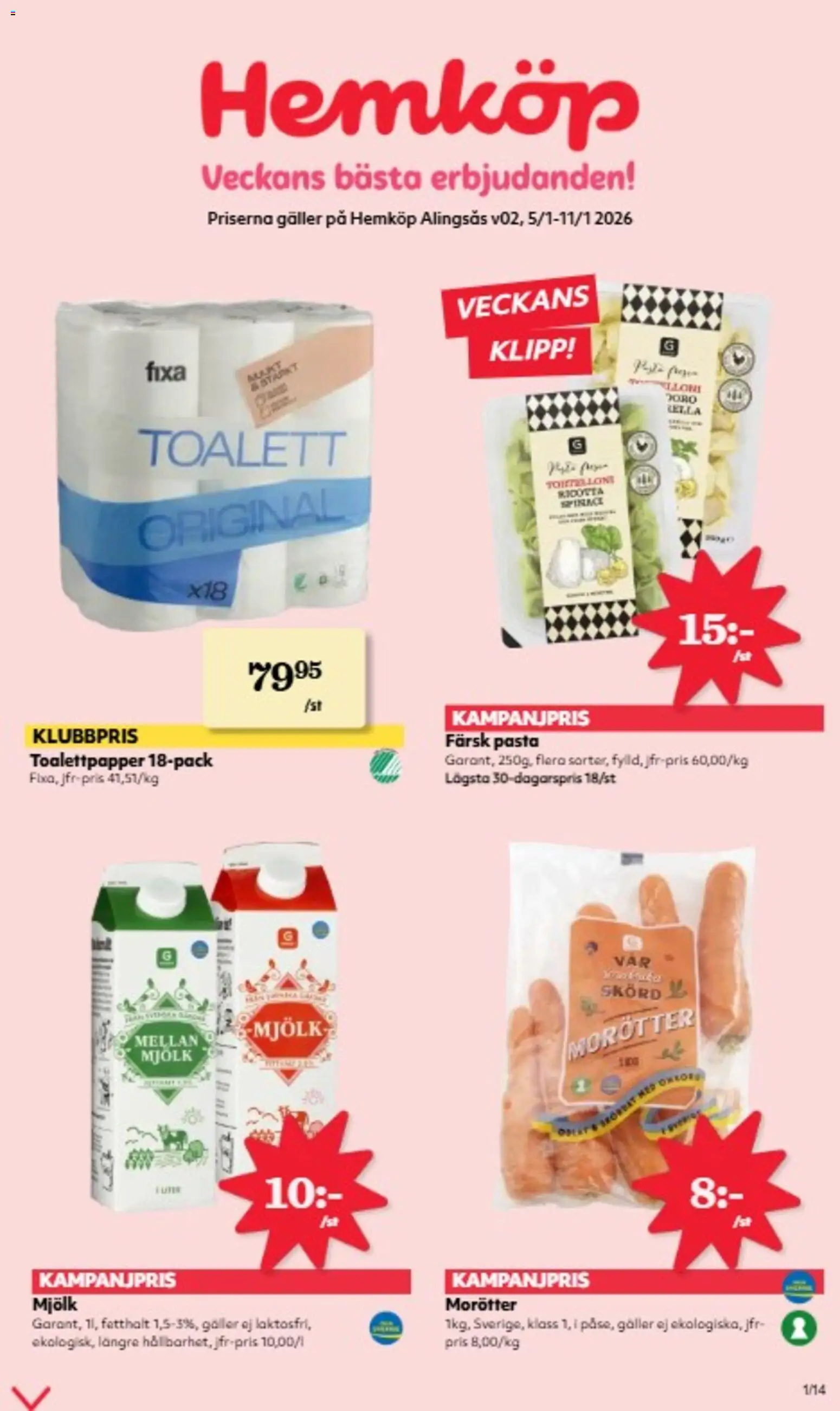 Förhandsgranska reklamblad Aktuella reklamblad Hemköp från butik Hemköp gäller från 05/01/2026
