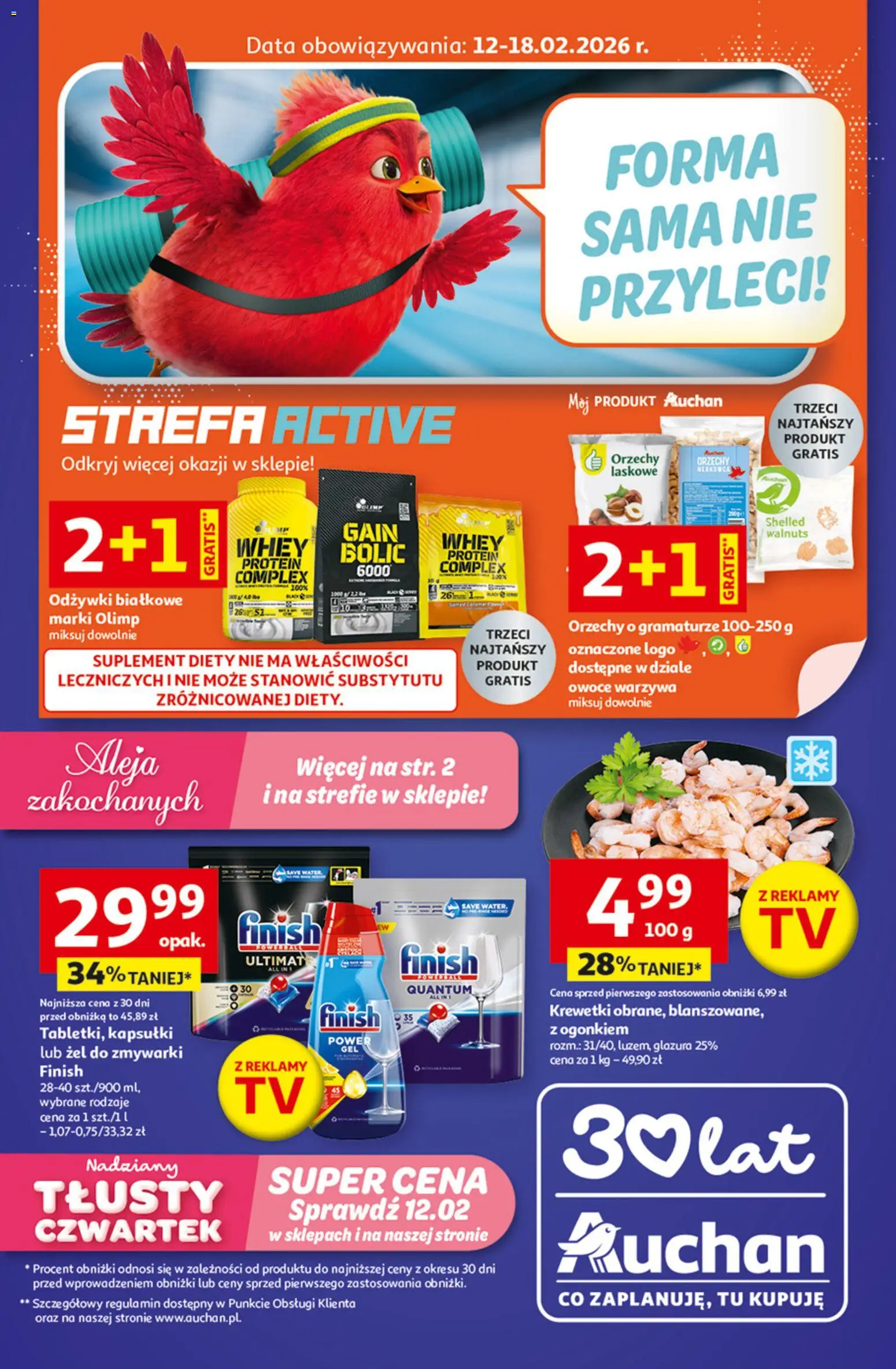 Pogląd gazetki "30 Lat Franczyza" ze sklepu Auchan ważnej od 12.02.2026