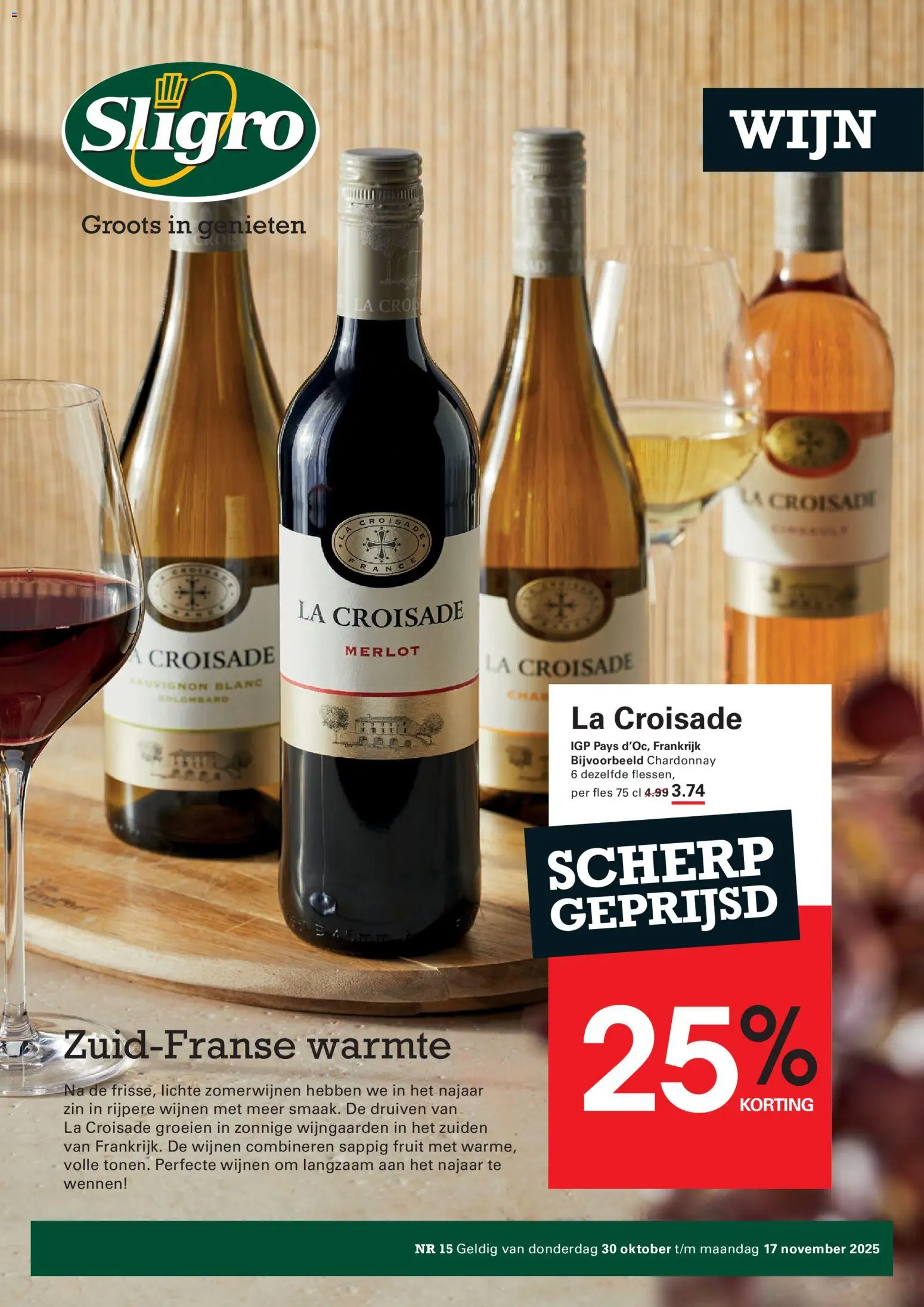Sligro shop Wijn geldig vanaf 30-10-2025 - Paginanummer 1 - Wijn, La, Fruit, Druiven, Fles