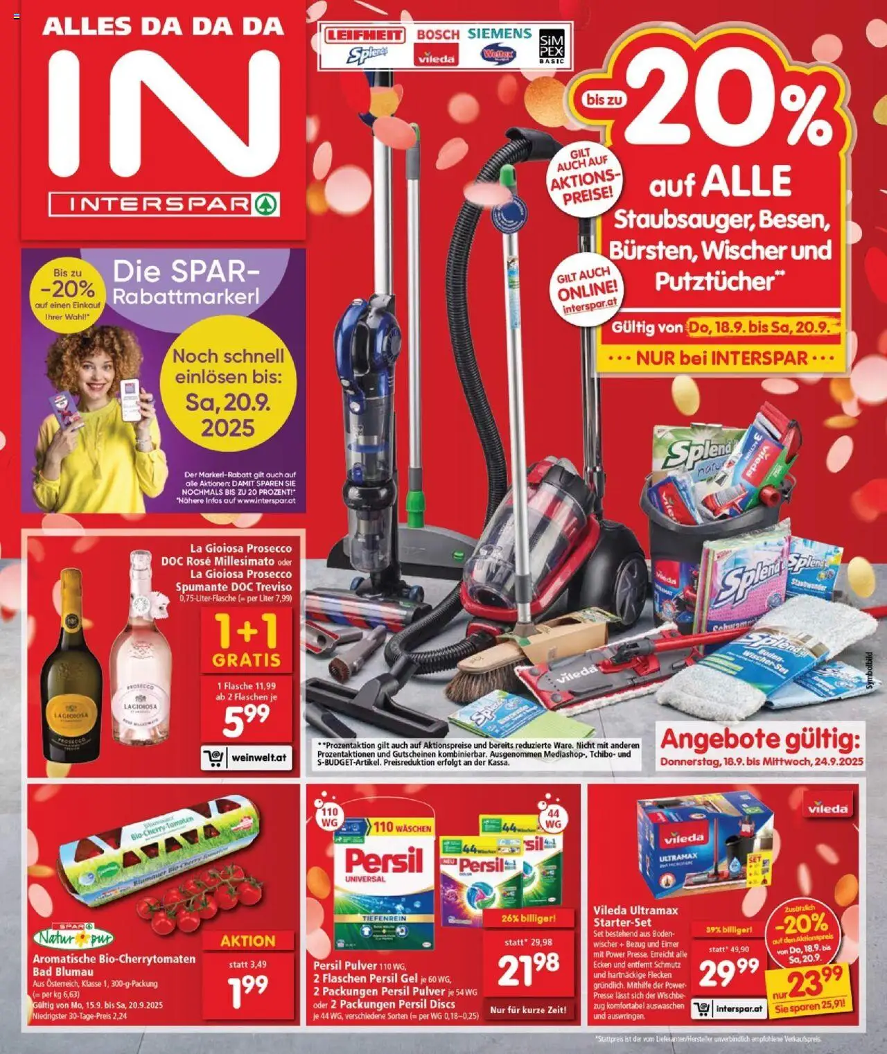  INTERSPAR Flugblatt 18.09.2025 - Angebote "Burgenland" - Seite 1