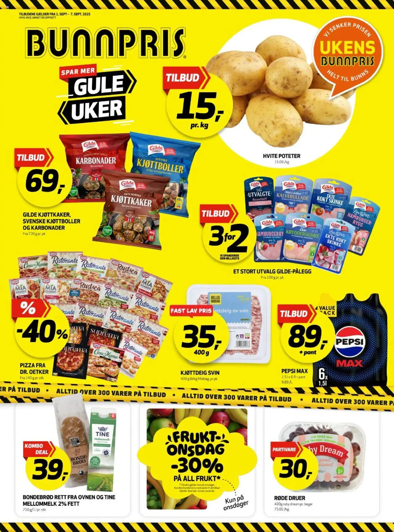 Kundeavis Oslo Bunnpris gyldig fra 01/09/2025 - Sidenummer 1