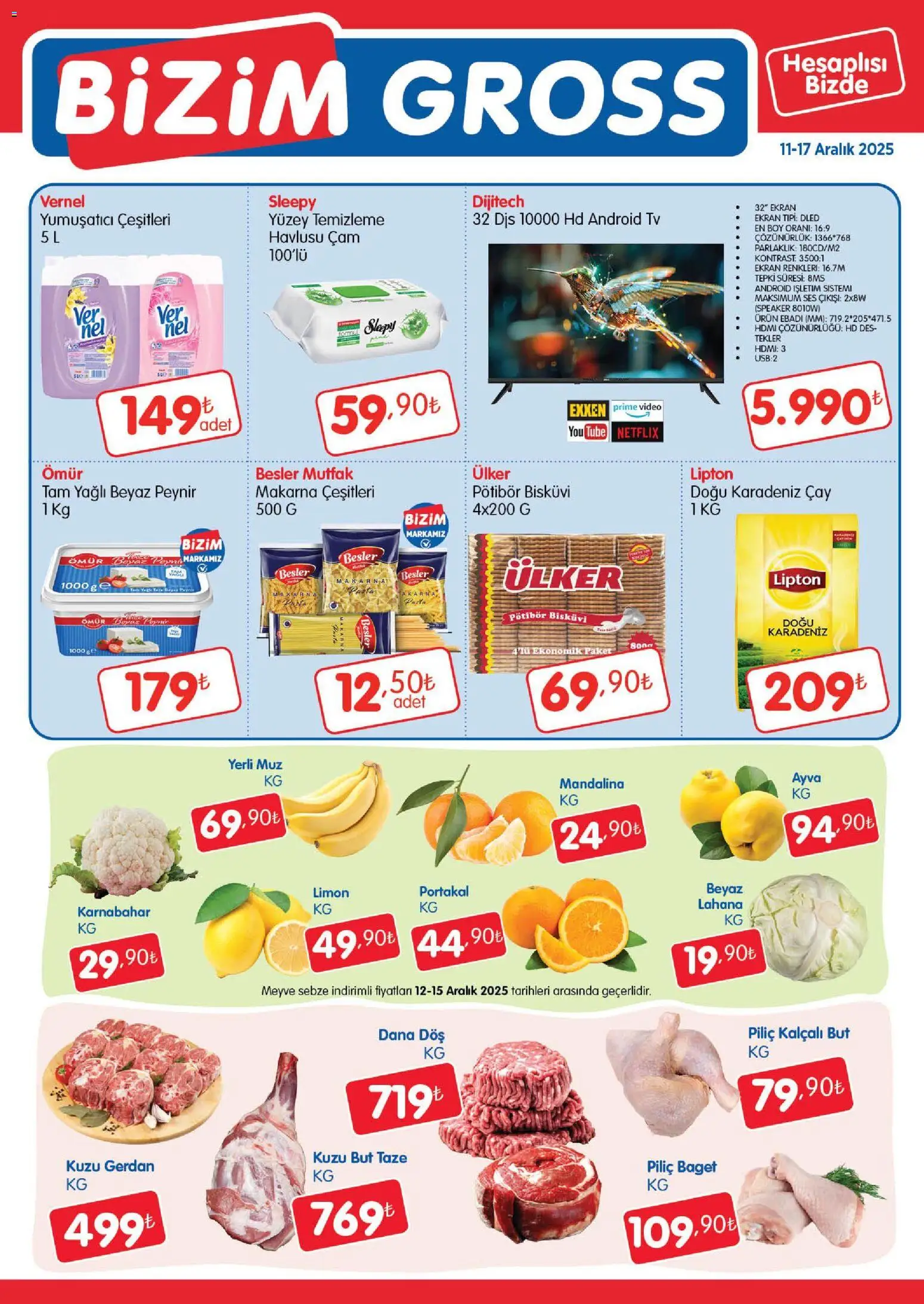 Bizim Toptan Bizim Gross Fırsat Bülteni 11.12.2025 - Broşürünün önizlemesi