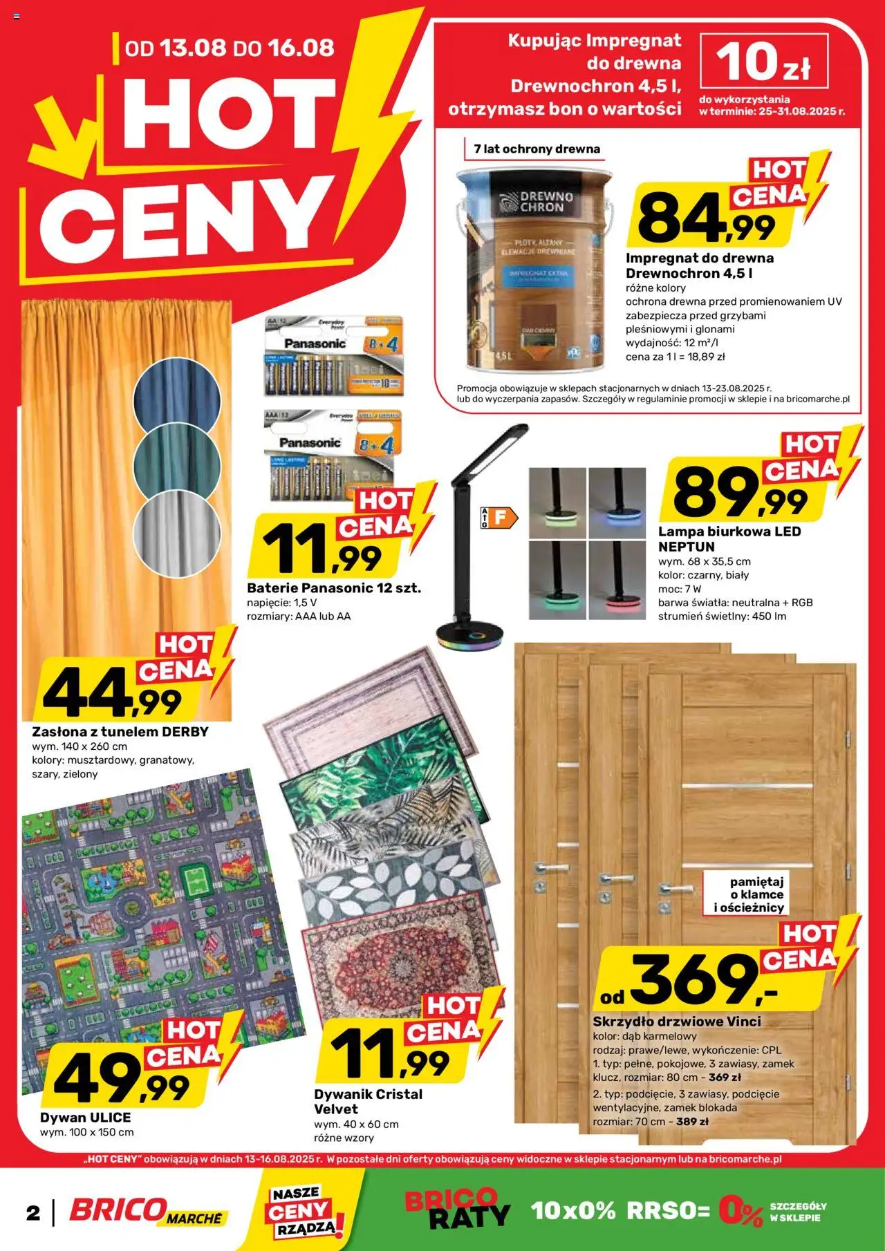 Brico Marché Hot ceny od 13.08.2025 - Nowa Gazetka - Numer strony 1