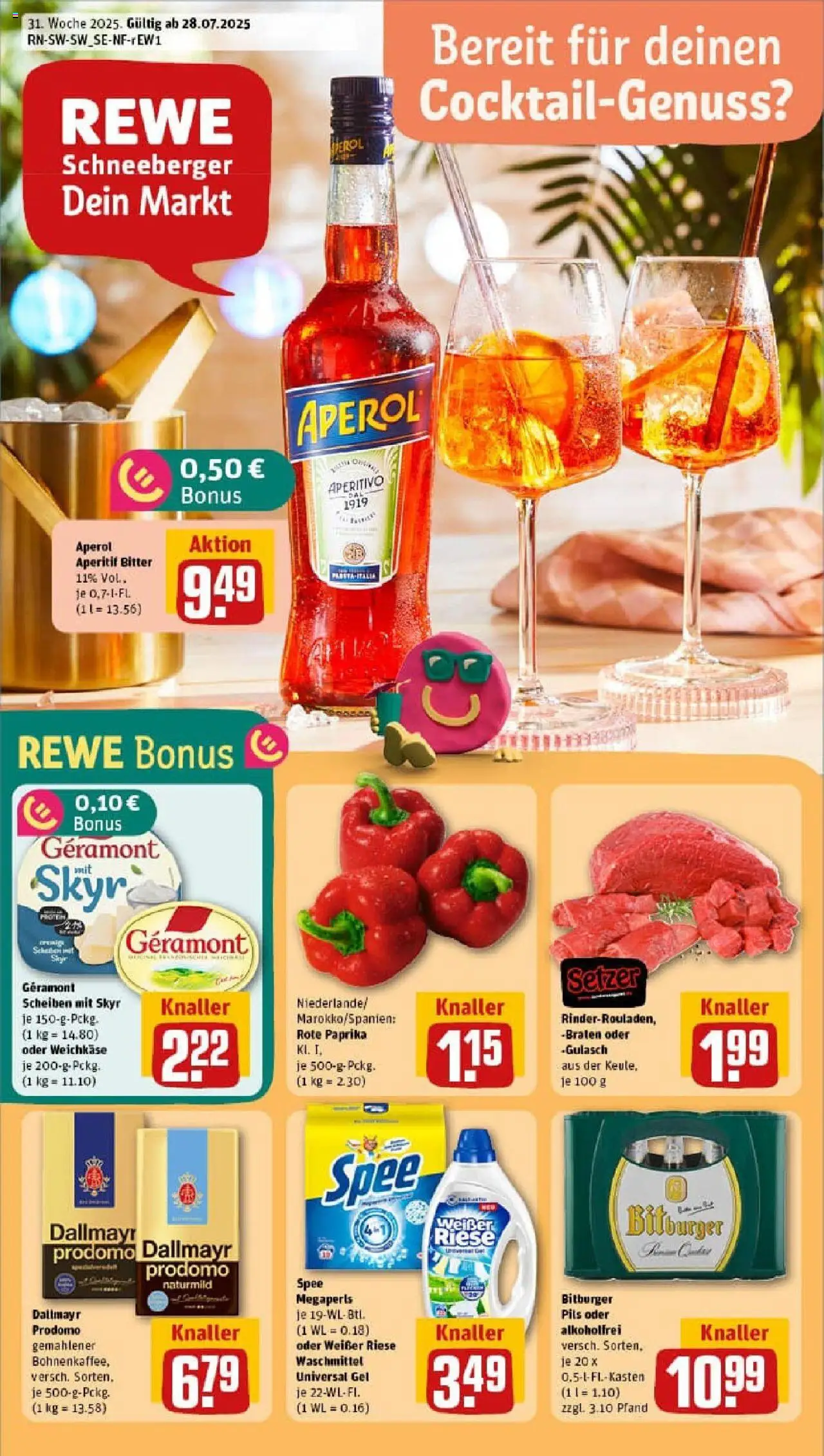REWE Prospekt ab 27.07.2025 nächste Woche - Prospekt Sulzbach A.d. Murr	