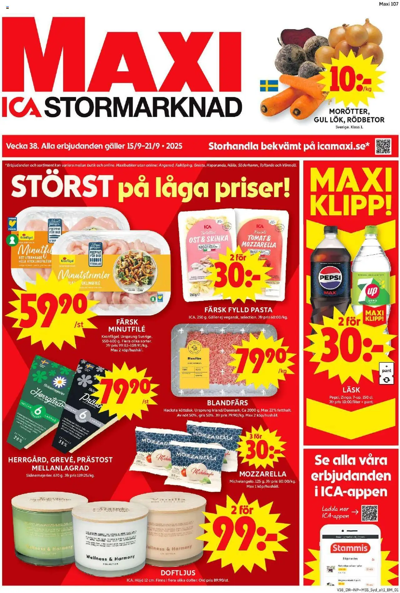 Arlöv är giltig 15/09 2025 > Veckans Erbjudanden gäller från 15/09/2025 till 21/09/2025 sidnummer 1