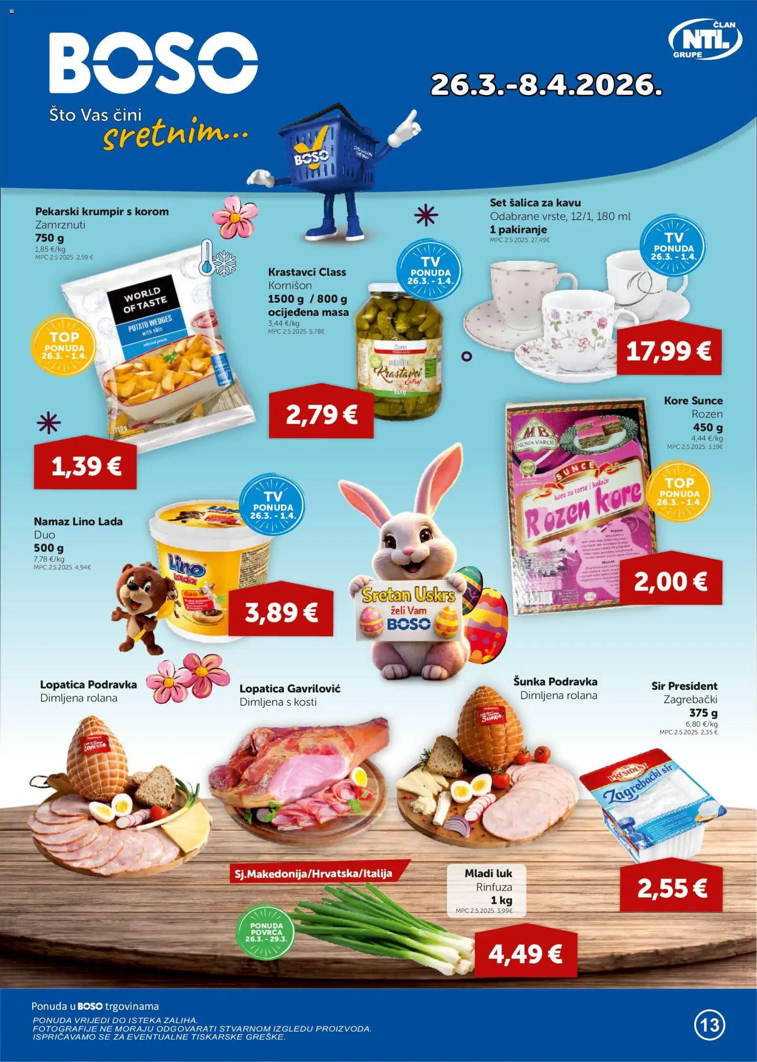 Pregled letka Boso Katalog trgovine Boso vrijedi od 26.03.2026