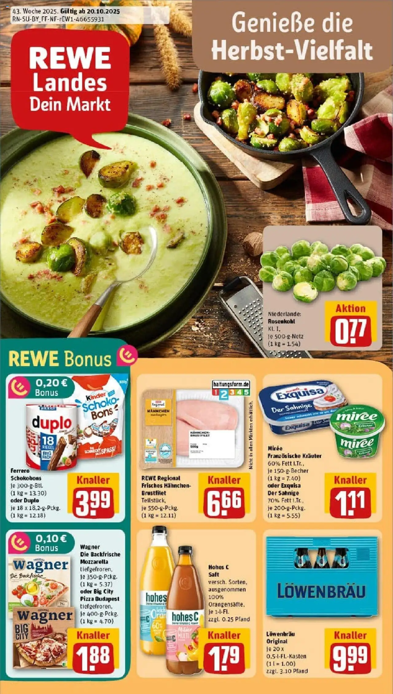 REWE Prospekt ab 19.10.2025 nächste Woche - Prospekt Burgheim	