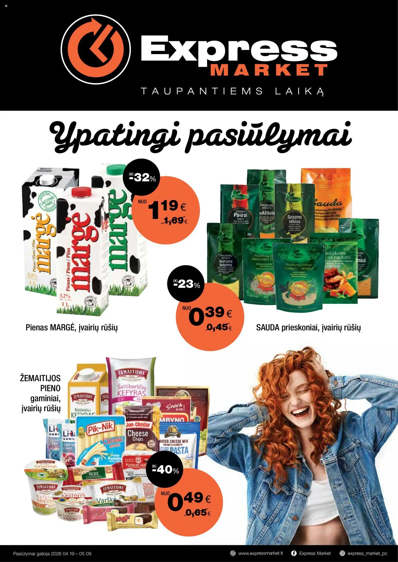 Express market parduotuvės leidinio Express market leidinys galiojančio nuo 2026.04.19 peržiūra