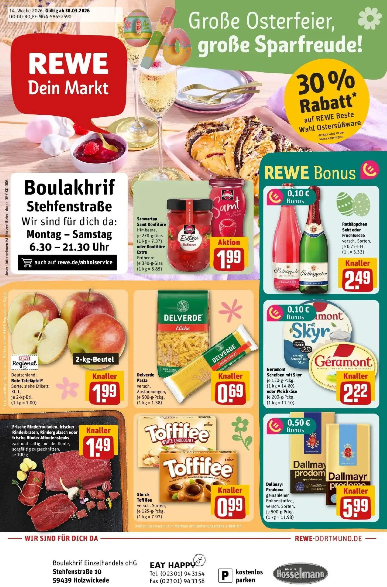 Vorschau von dem Prospekt des Geschäftes Rewe, gültig ab dem 30.03.2026