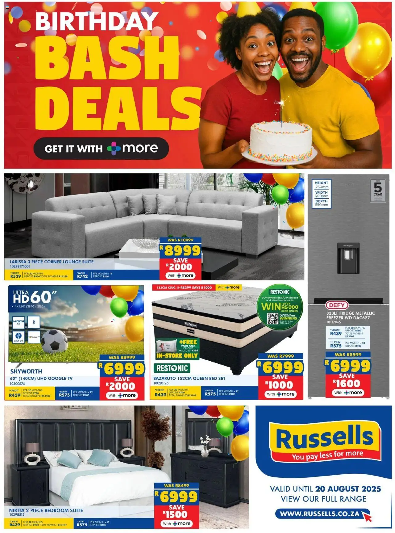 Russells Specials from 17/07 - 20/08/2025 > Promotions