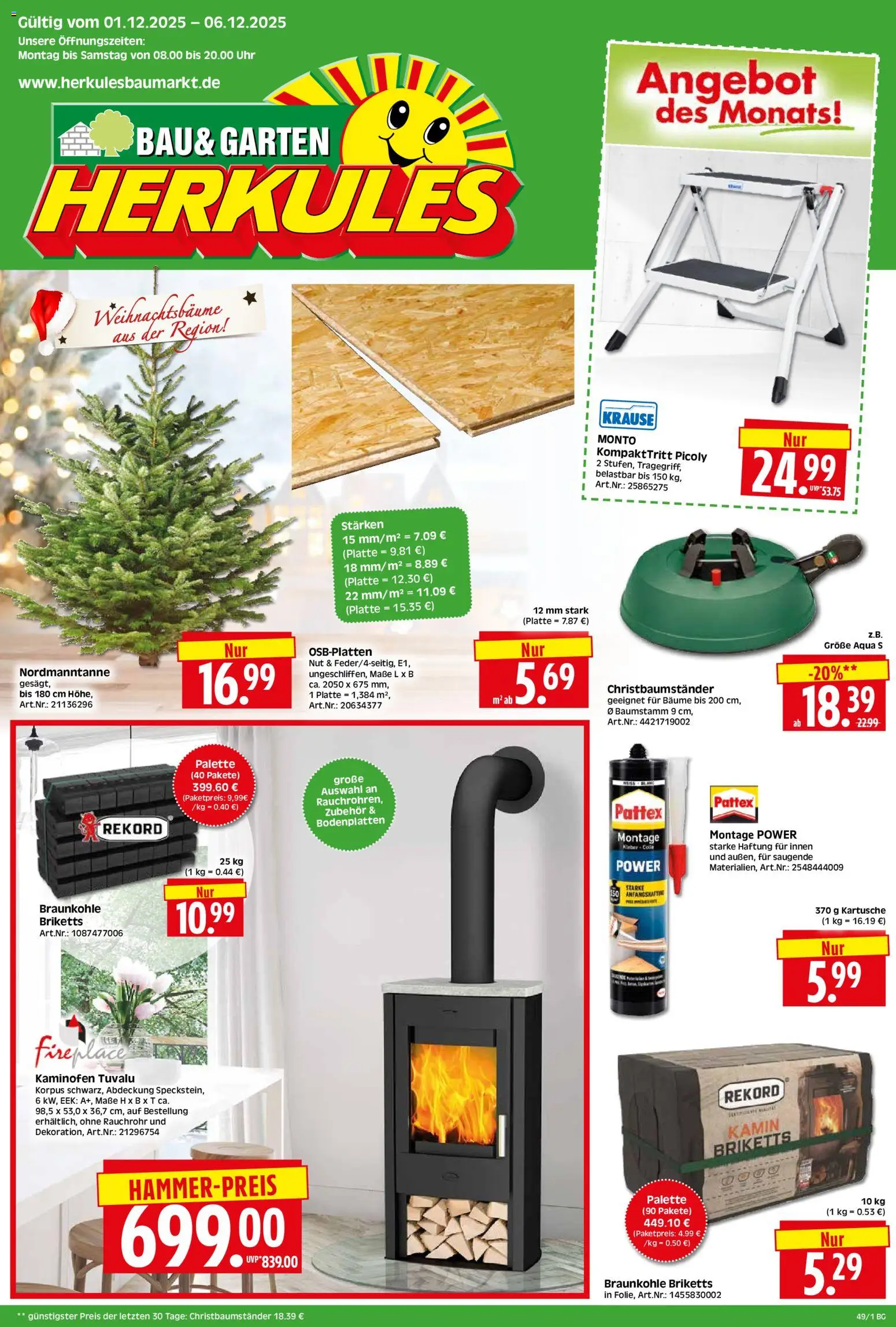 Vorschau von dem Prospekt des Geschäftes HERKULES, gültig ab dem 01.12.2025 - Uhr, Kaminofen, Kamin