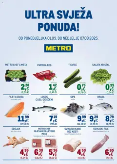 Pregled letka Ultra svježa ponuda trgovine Metro vrijedi od 01.09.2025