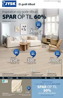 Eksempel på tilbudsavis Tilbudsavis fra butik JYSK gyldig fra 15/08/2025