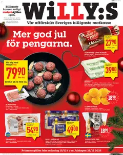 Förhandsgranska reklamblad Aktuella reklamblad Willys från butik Willys gäller från 15/12/2025