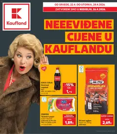 Pregled letka Split-Ravne njive trgovine Kaufland vrijedi od 22.04.2026
