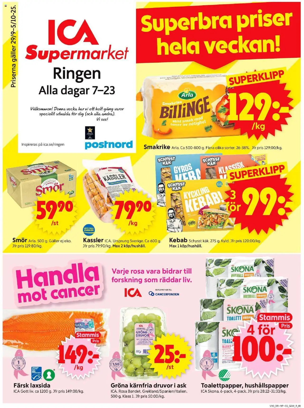 Stockholm är giltig 29/09 2025 > Veckans Erbjudanden gäller från 29/09/2025 till 05/10/2025 sidnummer 1