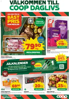 Förhandsgranska reklamblad Aktuella reklamblad Coop Daglivs från butik Coop Daglivs gäller från 01/12/2025