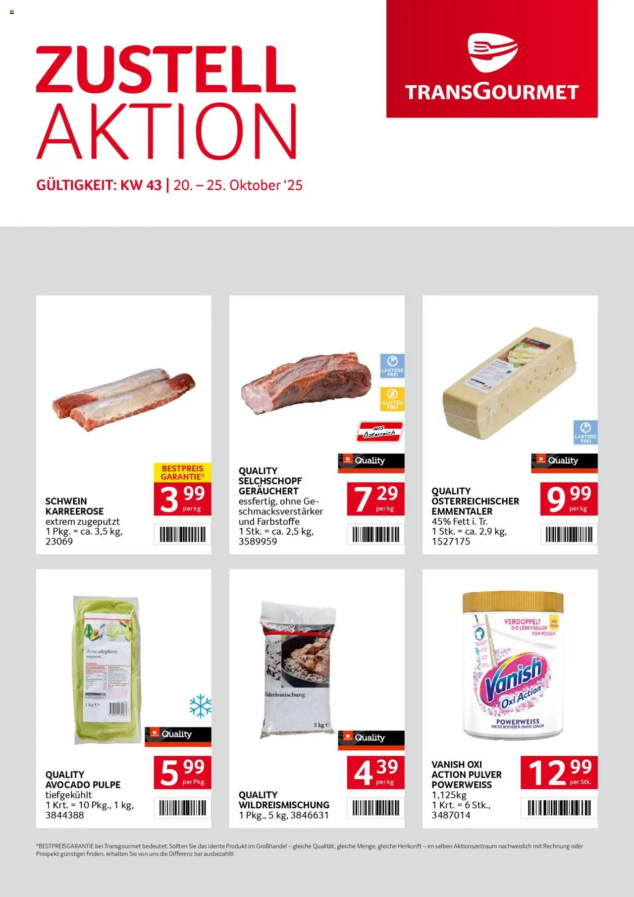  Transgourmet Zustellaktion ab (20.10.2025 - 25.10.2025) - Seite 1 - Avocado
