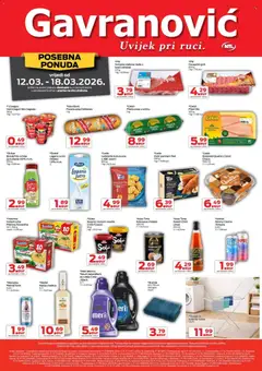 Pregled letka Gavranović Katalog trgovine Gavranović vrijedi od 12.03.2026