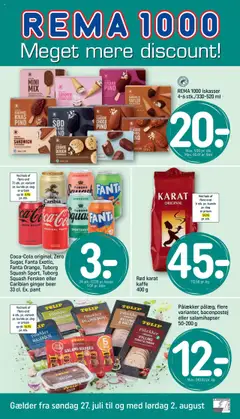 Eksempel på tilbudsavis Tilbudsavis fra butik Rema 1000 gyldig fra 27/07/2025